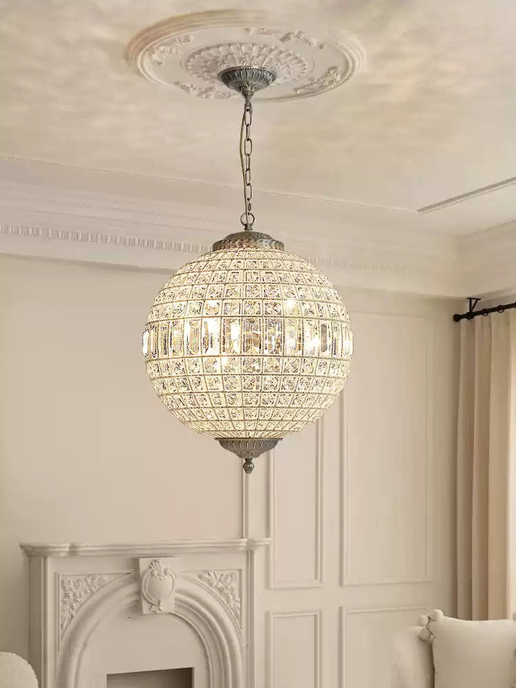 Vintage style crystal ball Pendant Light - Cueteks