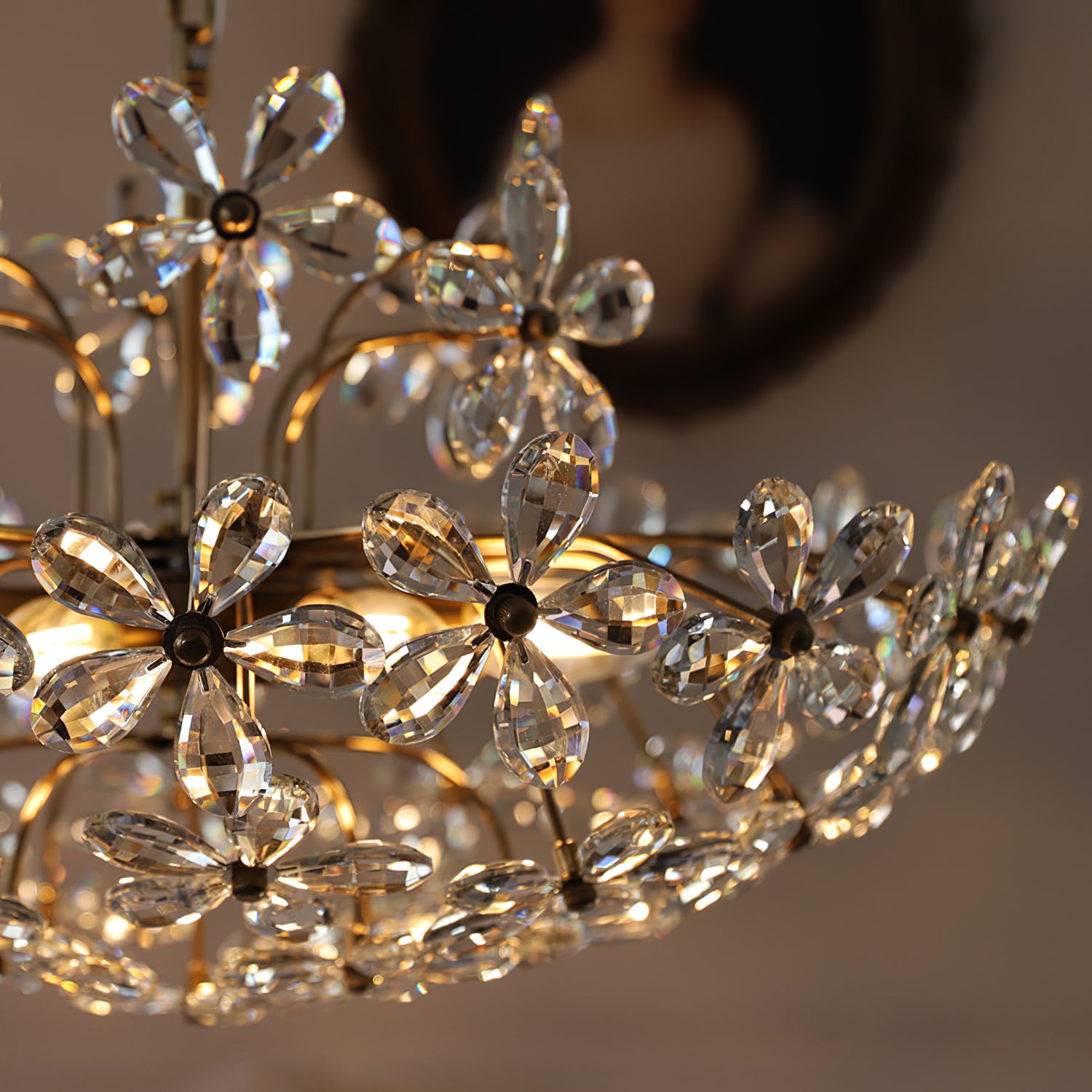 Blossom Crystal Flower Chandelier - Cueteks
