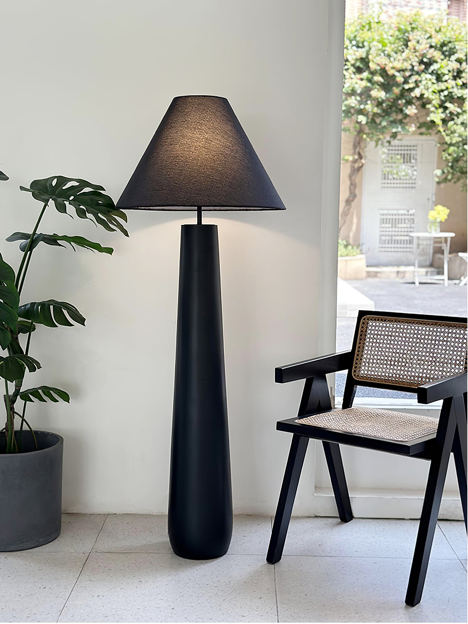 Kara Mann Polar Cement Floor Lamp - Cueteks