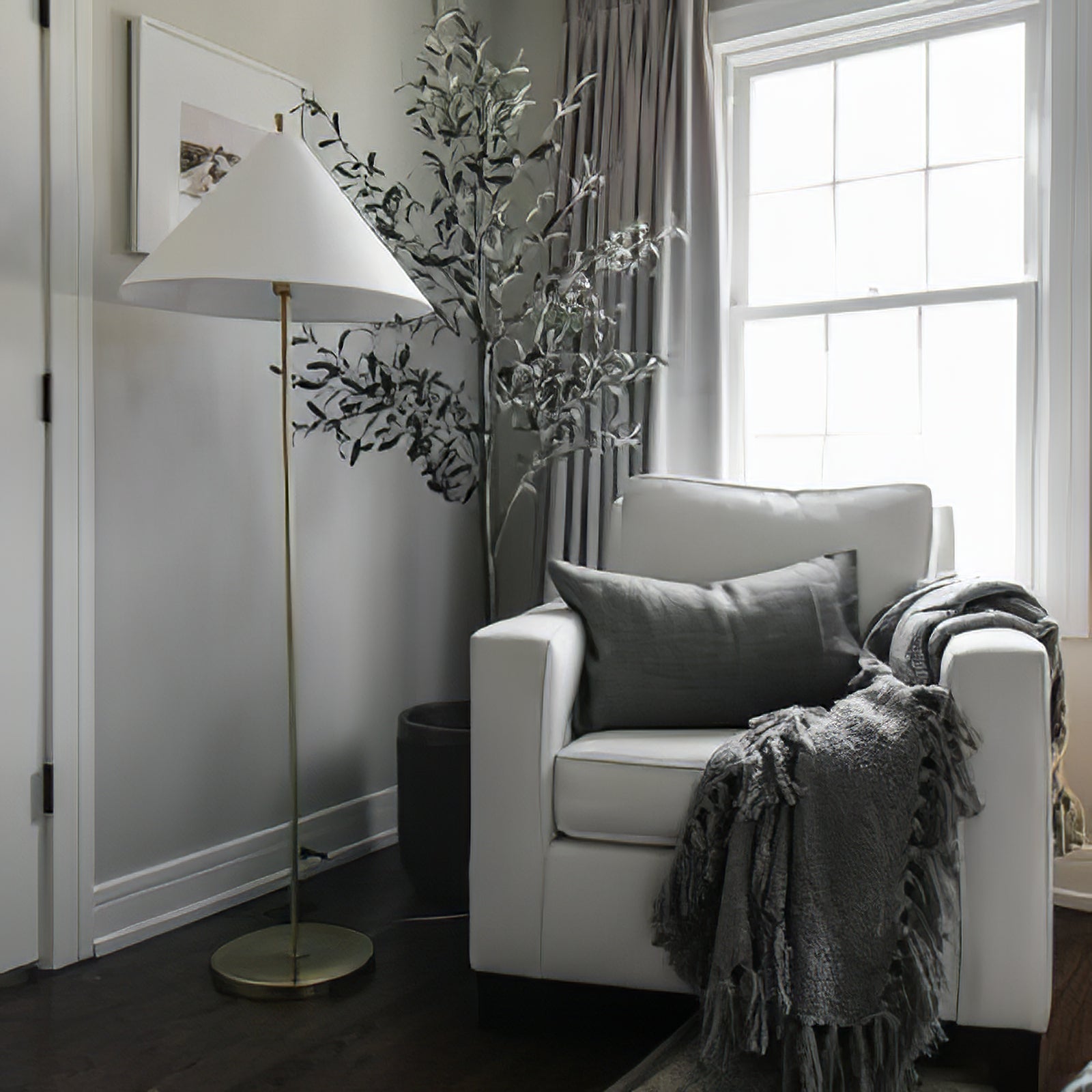 Ellis brass floor lamp - Cueteks