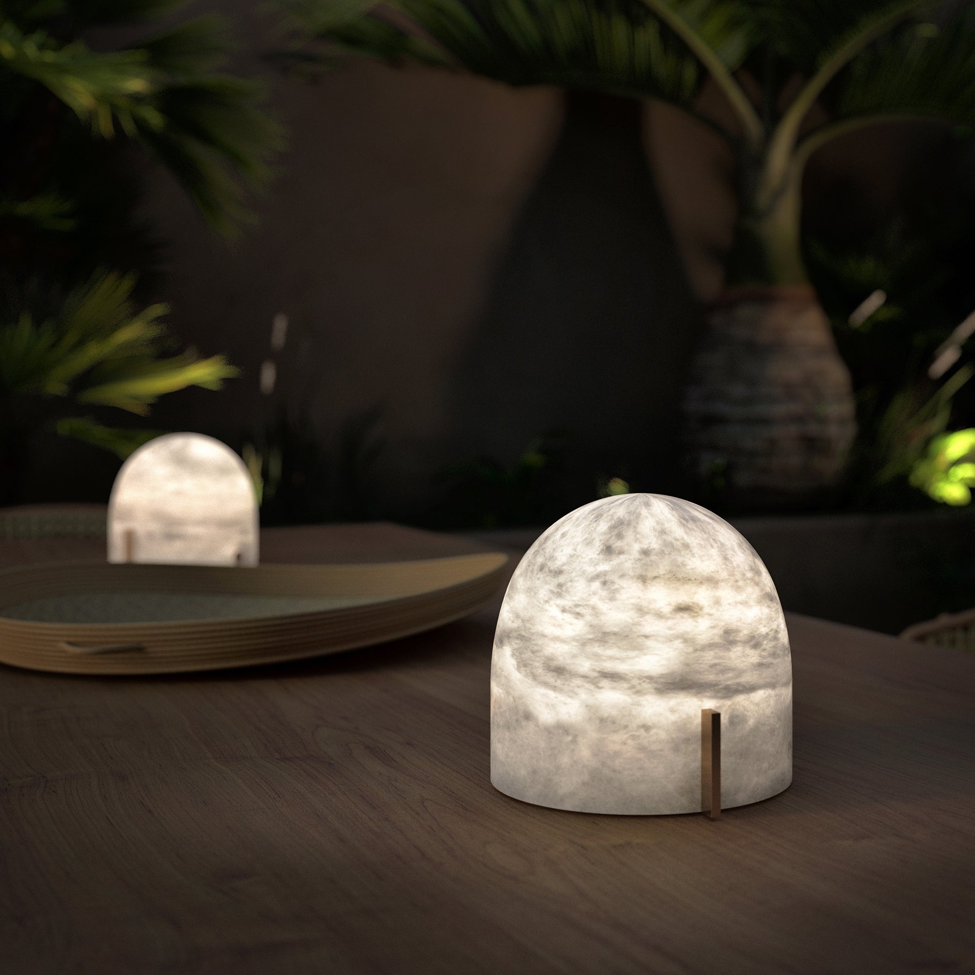Handmade Alabaster Table Lamp - Cueteks