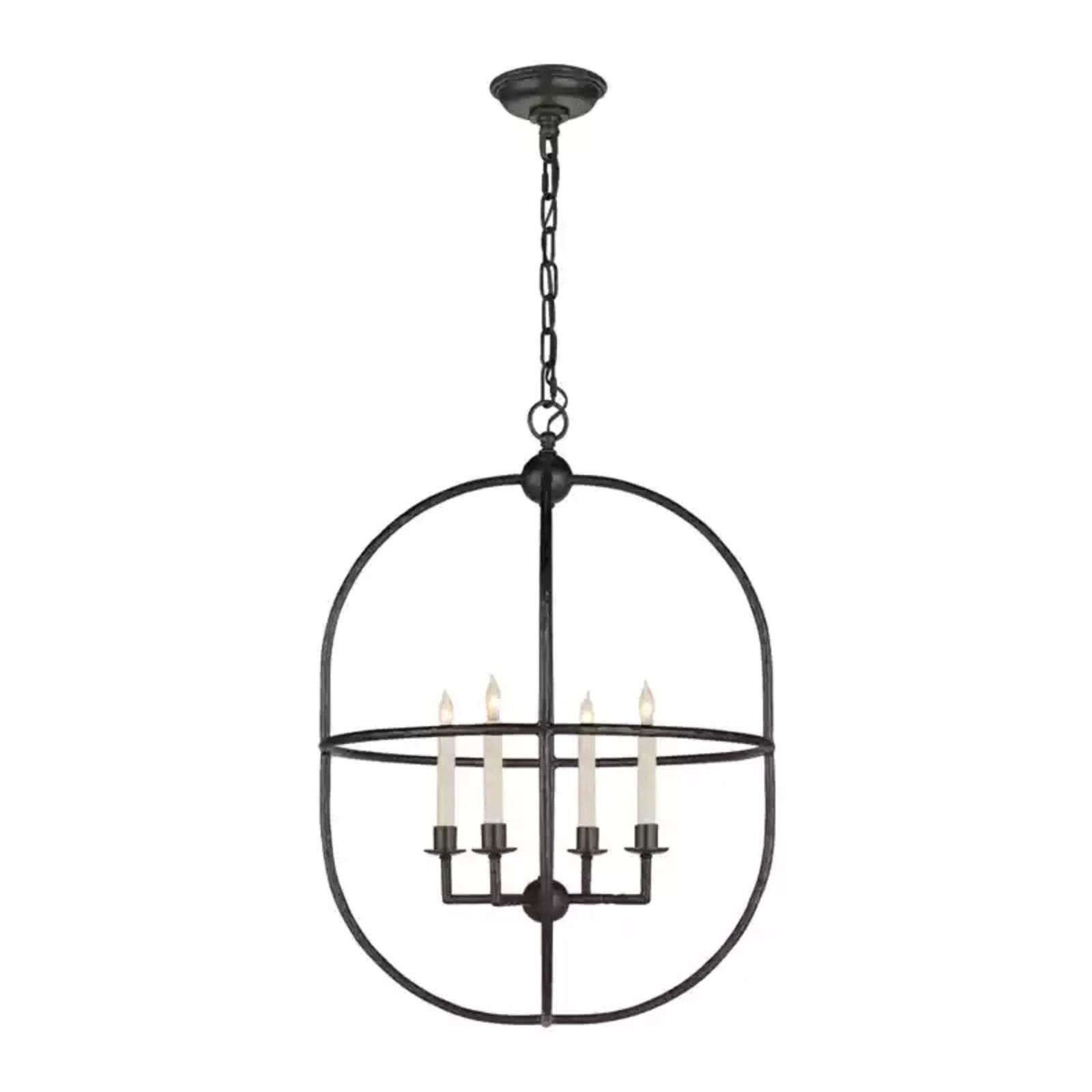 Desmond Antique Gold Oval Lantern Chandelier - Cueteks