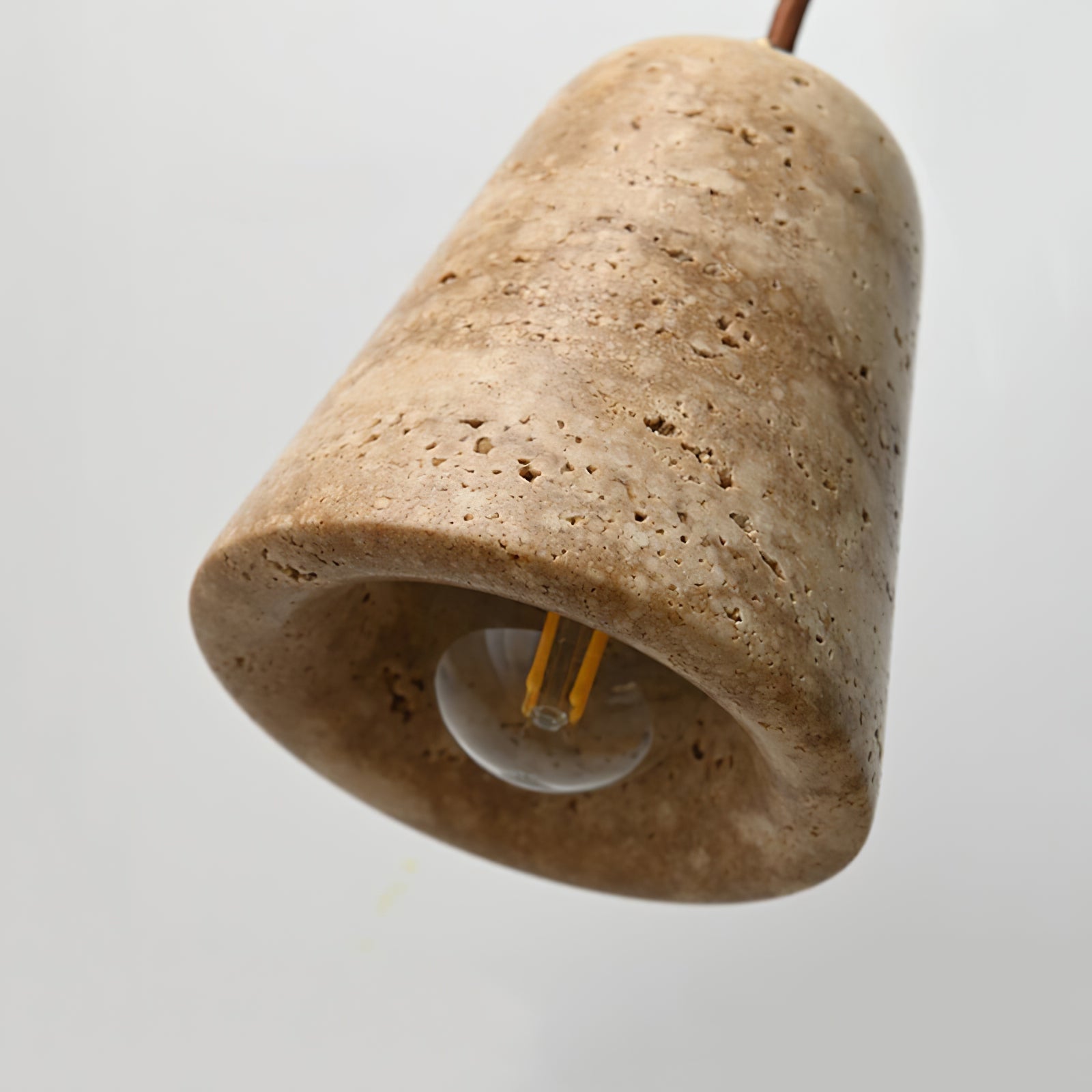 Yellow Travertine Cone Chandelier - Cueteks