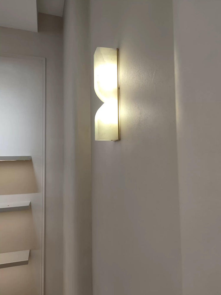 Double Curve Alabaster Wall Light - Cueteks