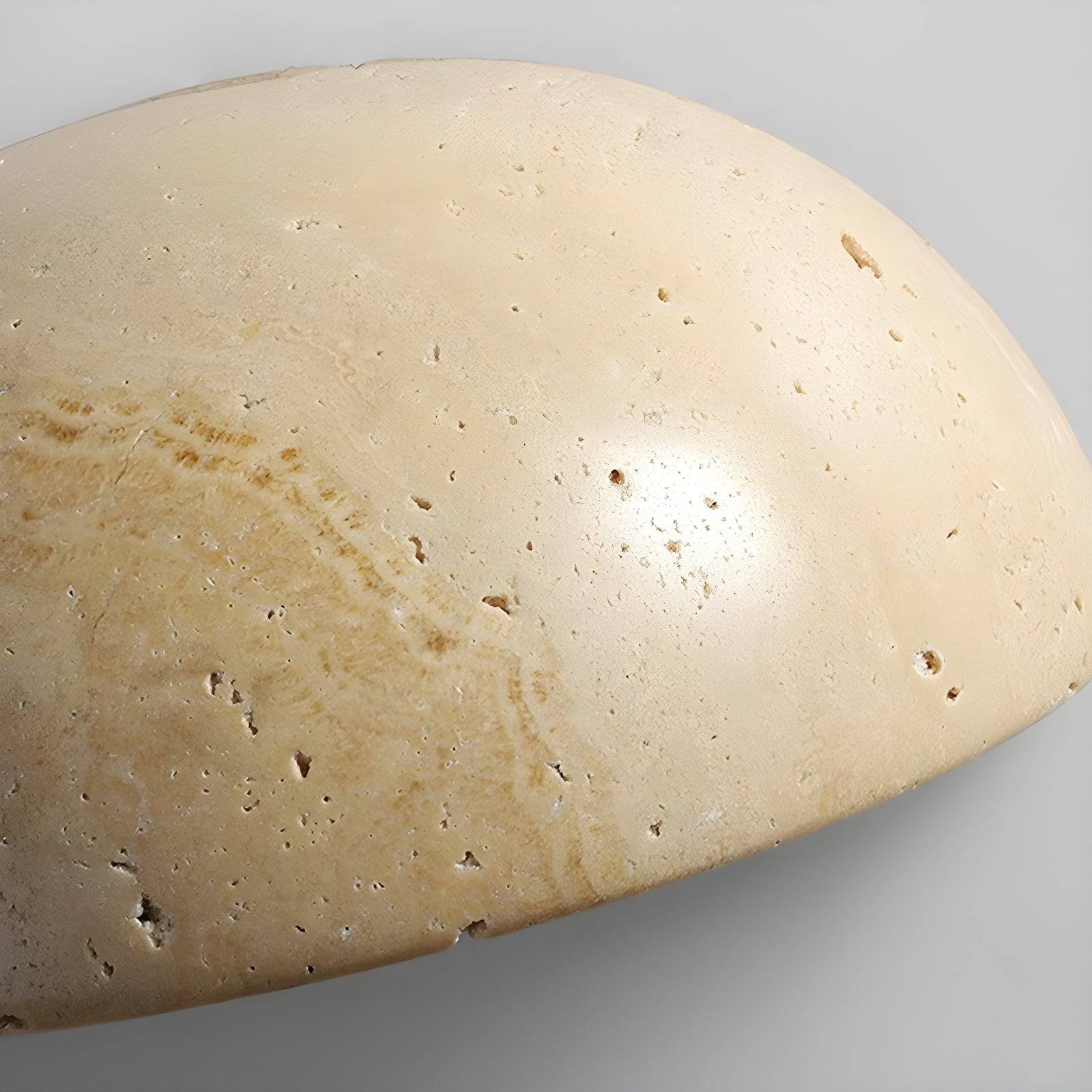 Mid-Century Semi-Circle Stone Wall Lamp - Cueteks