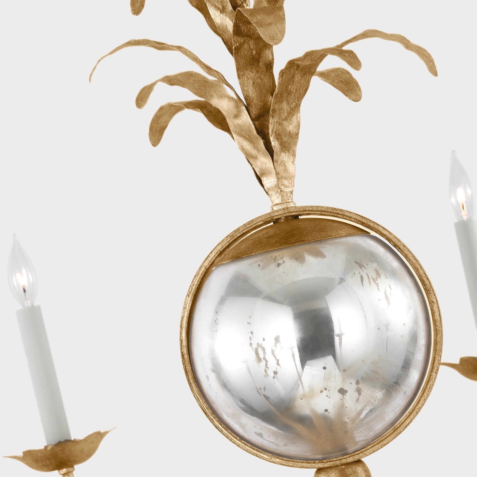 vintage gold leaf Gramercy chandelier - Cueteks