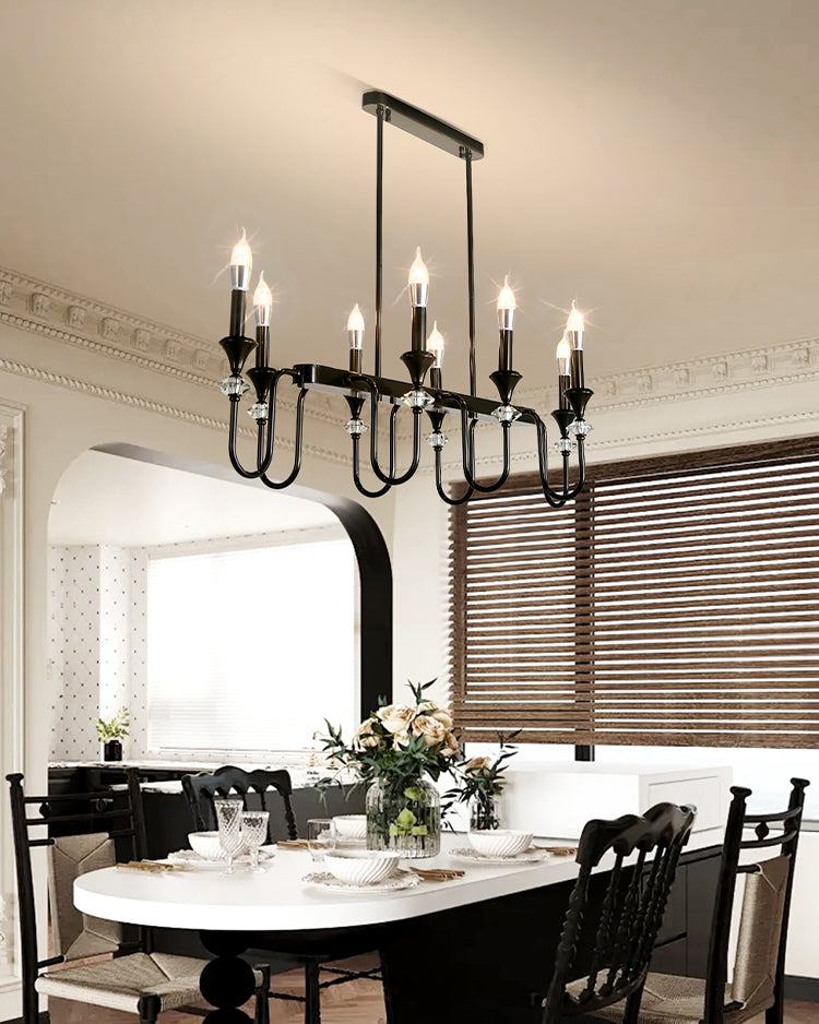 Vintage Iron Scroll Chandelier - Cueteks