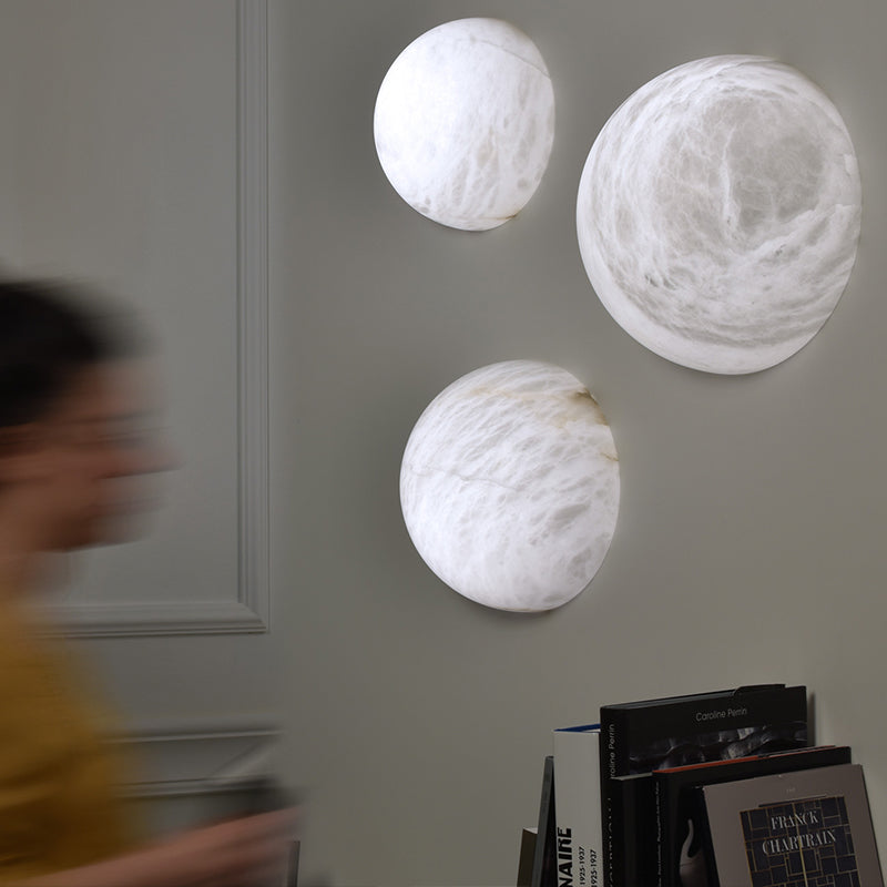 Pebble Alabaster Wall Lamp - Cueteks