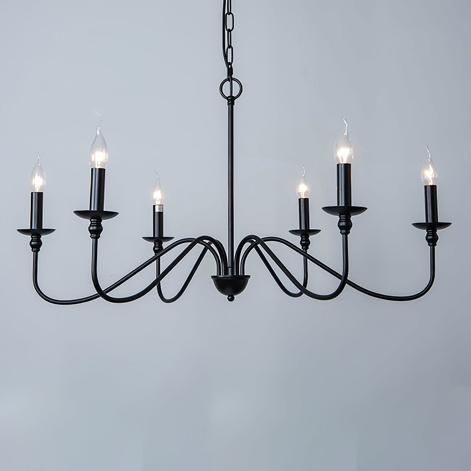 Classic Brass 6-Light Candle Chandelier - Cueteks
