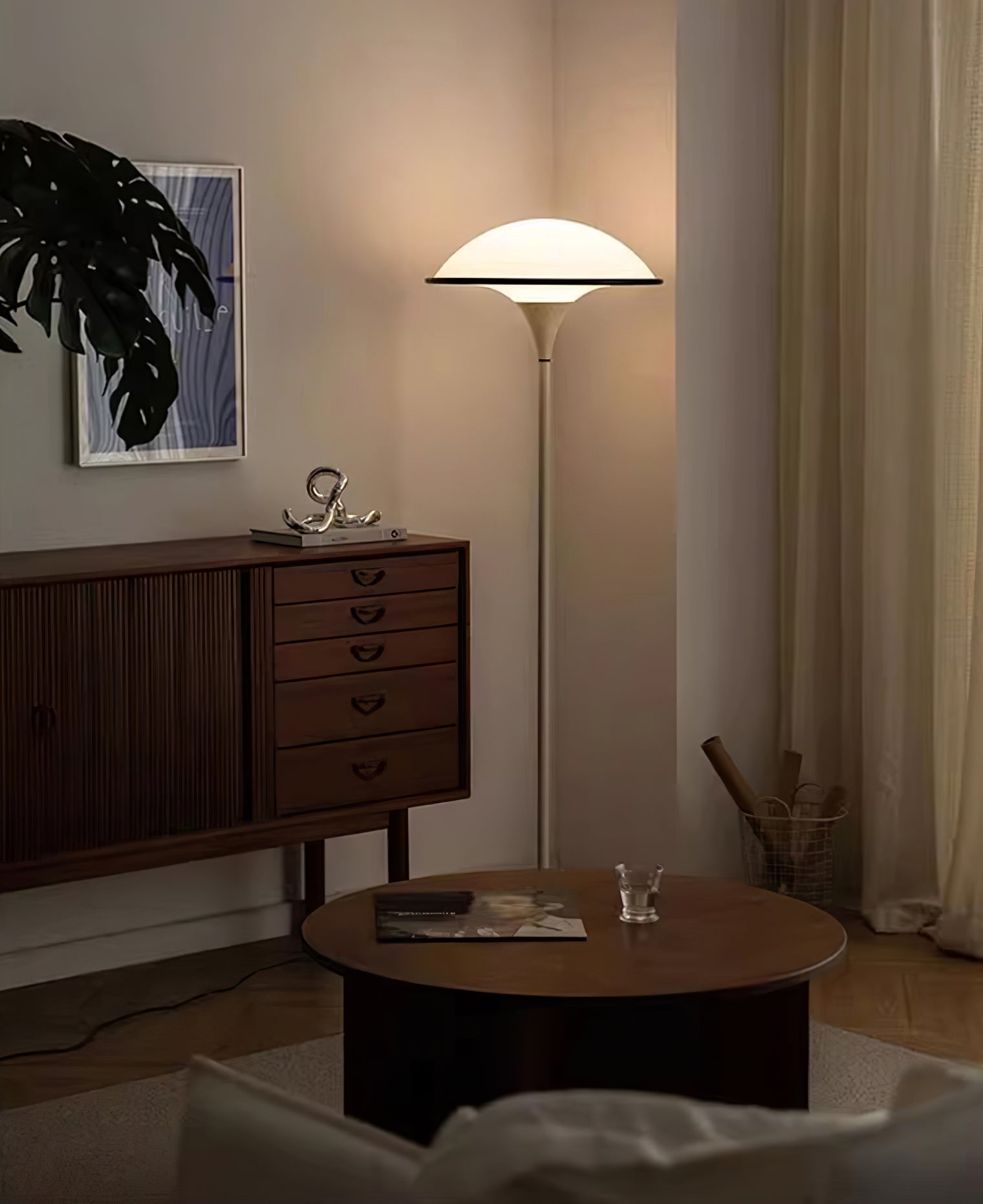 Fontana Mushroom Dome LED Floor Lamp - Cueteks
