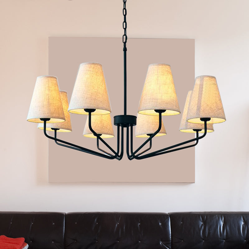 Fabric Conical Hanging Chandelier - Cueteks