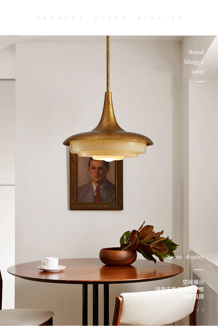 Mid-Century Wood Pendant Light - Cueteks