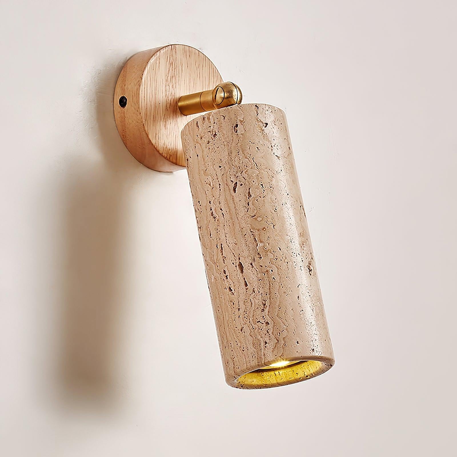 Mireille original wood-colour fixture with illuminated angled shade