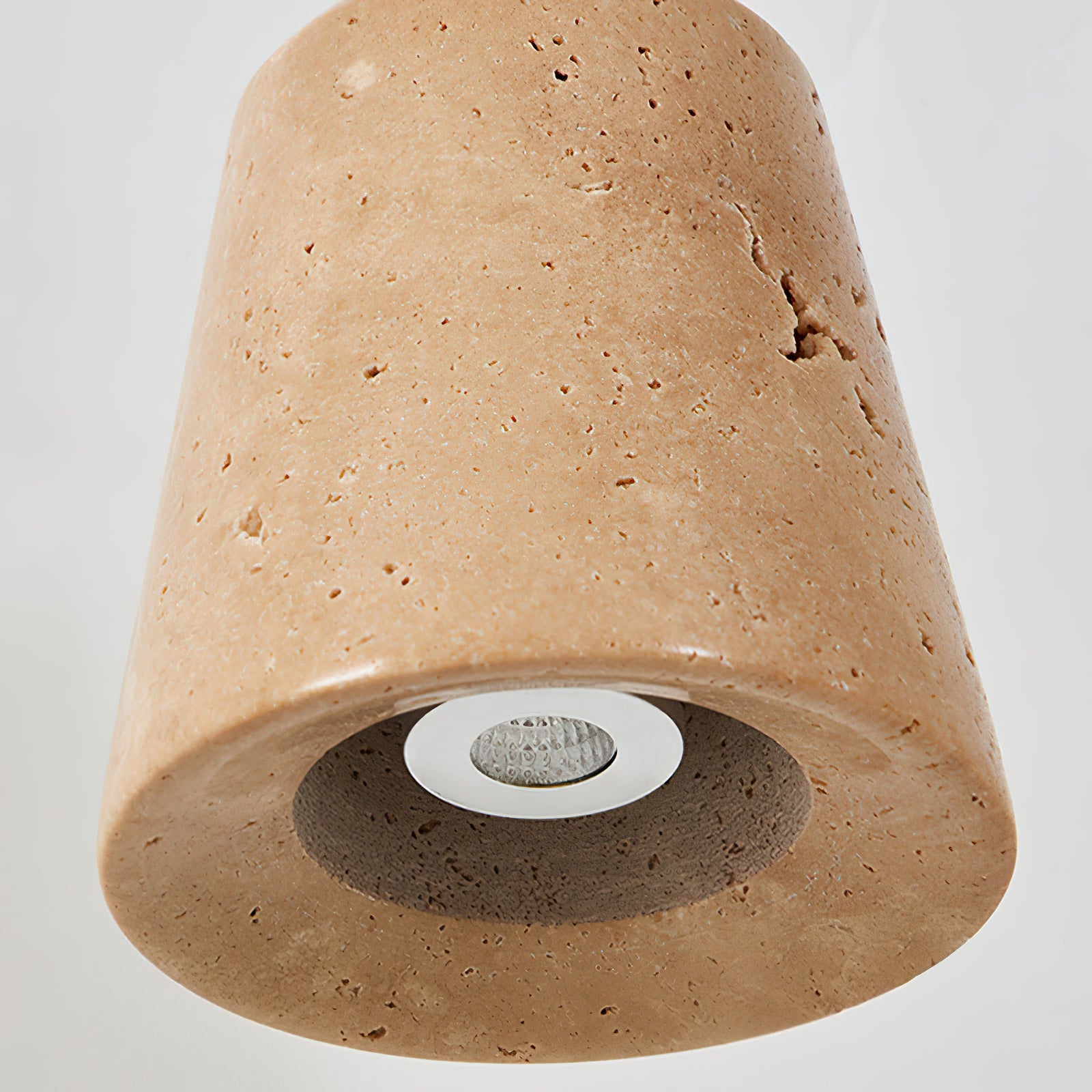 Yellow Travertine Disc Base Wall Lamp - Cueteks