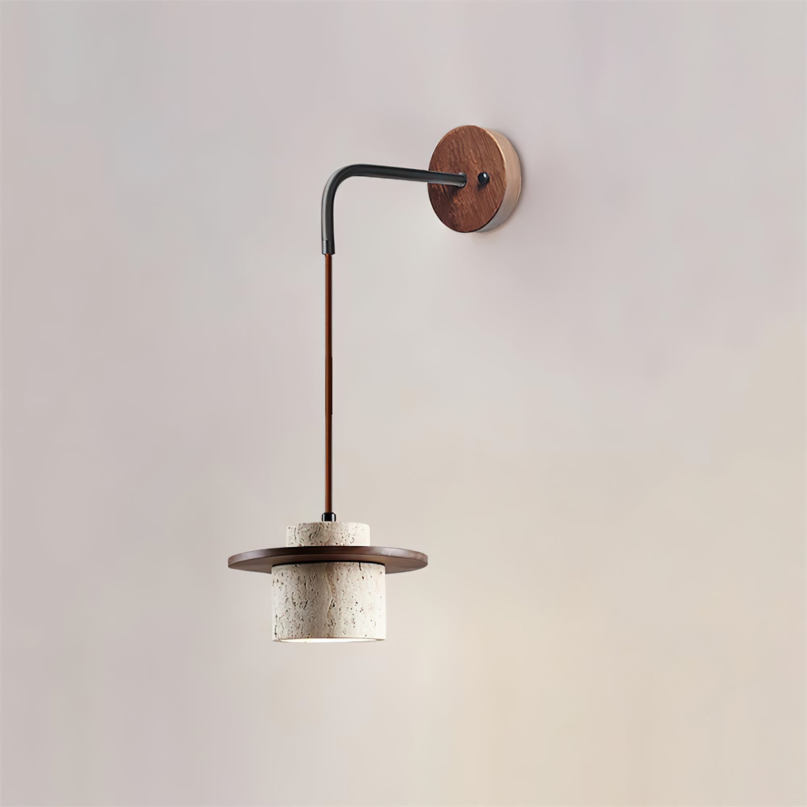 Rustic Textured Cata  Stone Wall Lamp - Cueteks