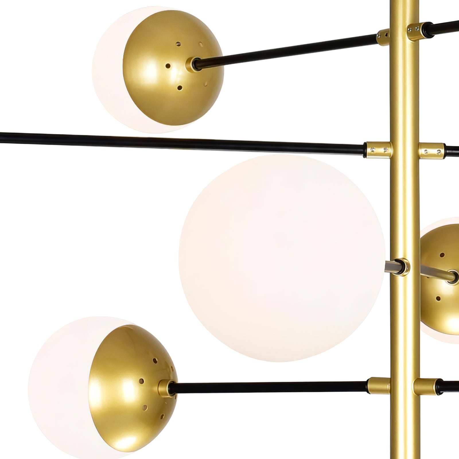 10-Globe Modern Brass Chandelier - Cueteks
