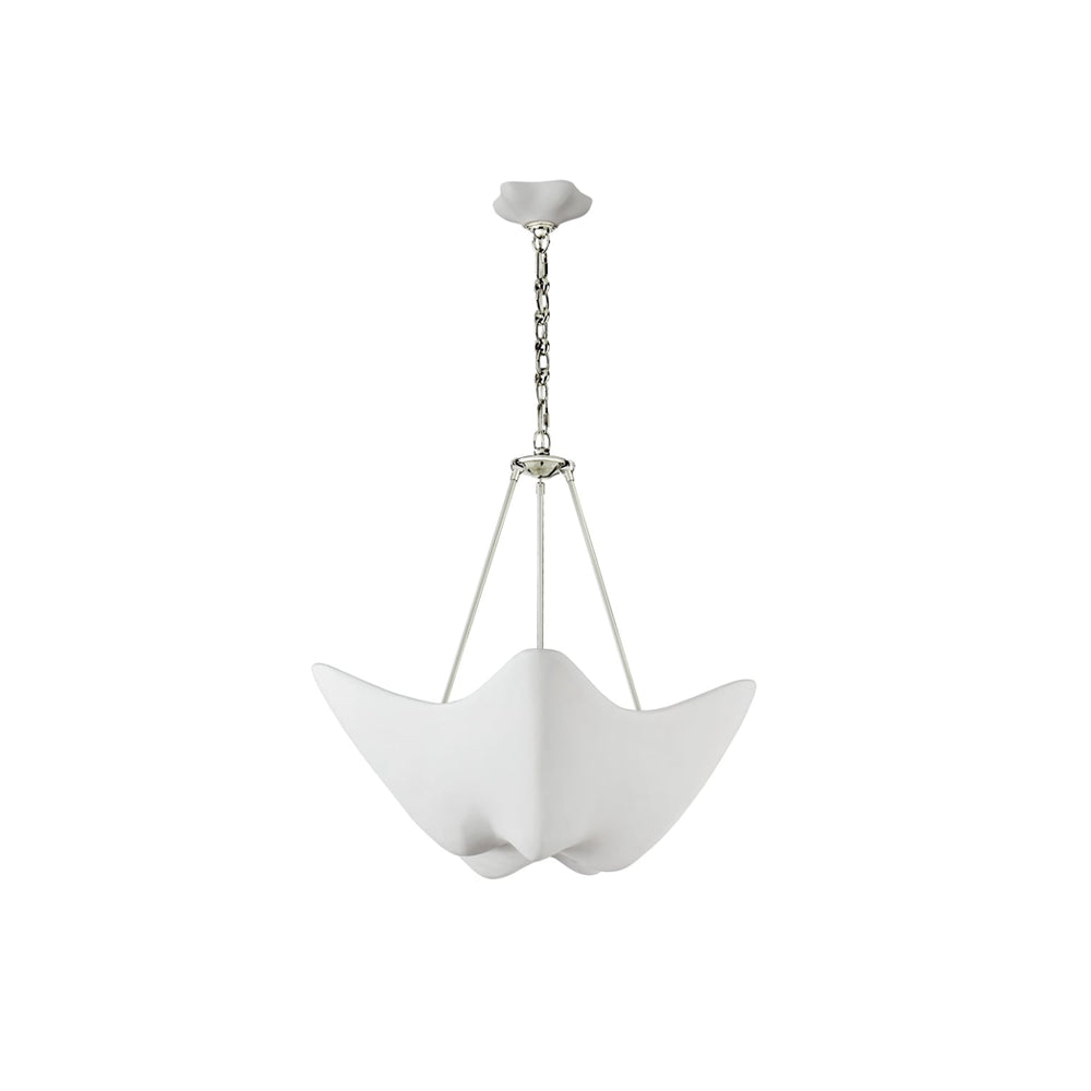 Polished Nickel Cosima Medium finish with white bowl