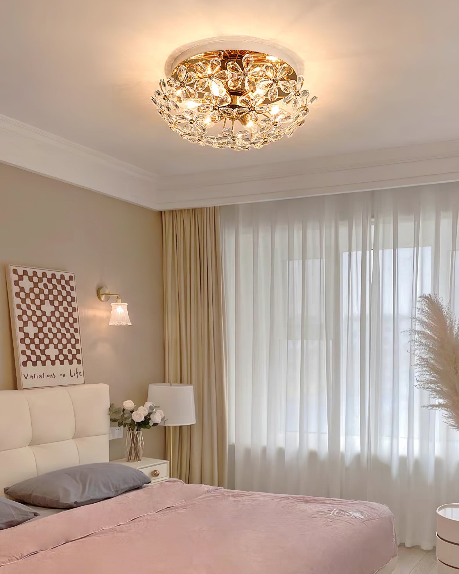 Blossom Crystal Flower Chandelier - Cueteks