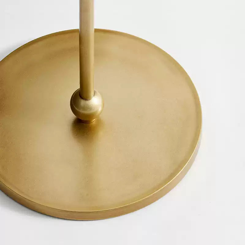 Minimalist Brass Floor Lamp with Fabric Shade - Cueteks