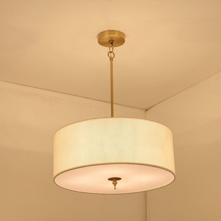 Reed Simple Drum Shade Pendant Light - Cueteks