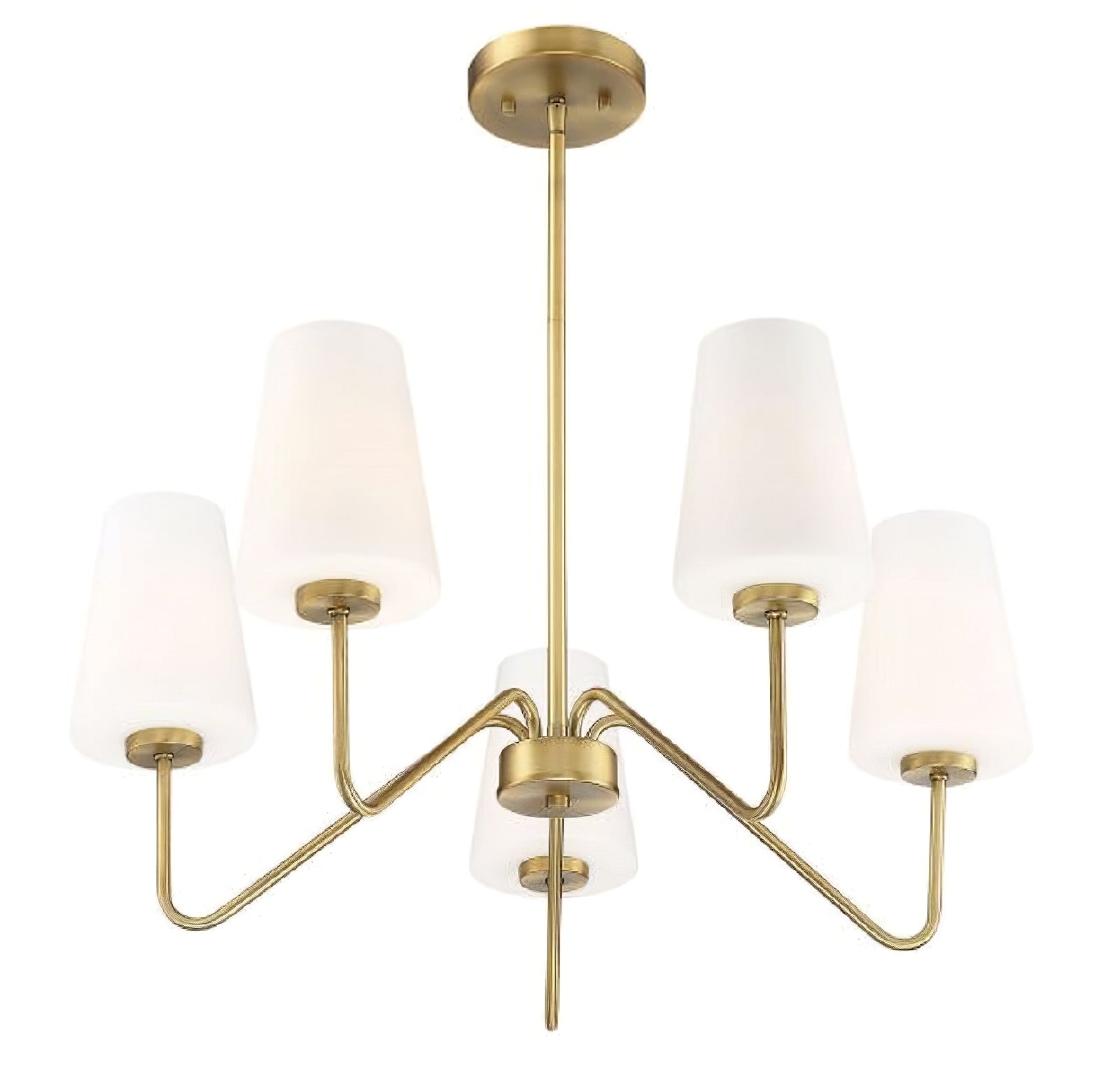 Simple brass five-head chandelier - Cueteks