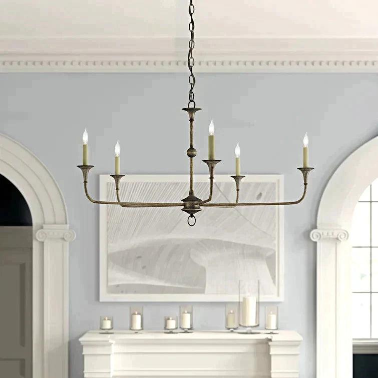Elongated  Antique Chandelier - Cueteks