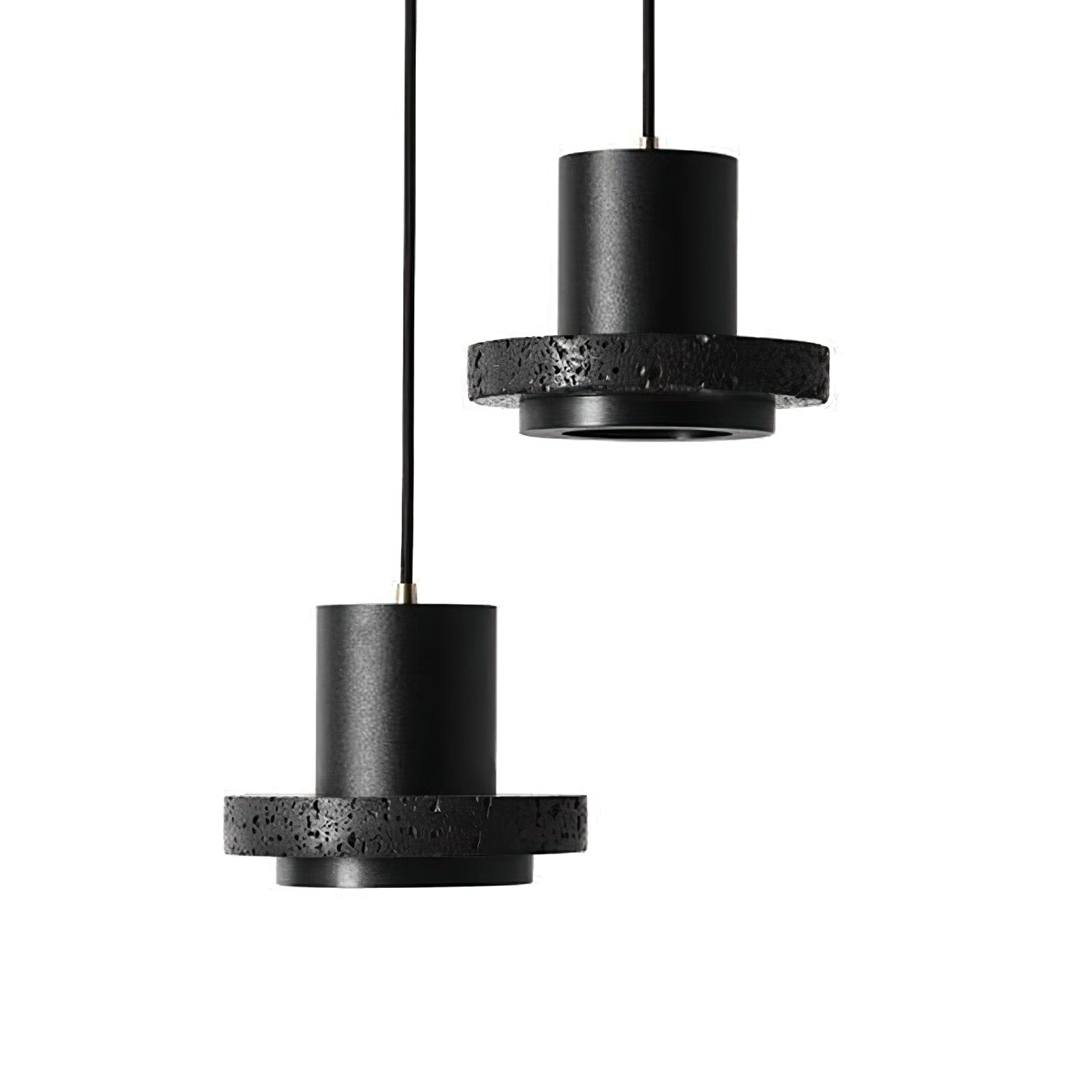Lava Stone Black Pendant Light - Cueteks