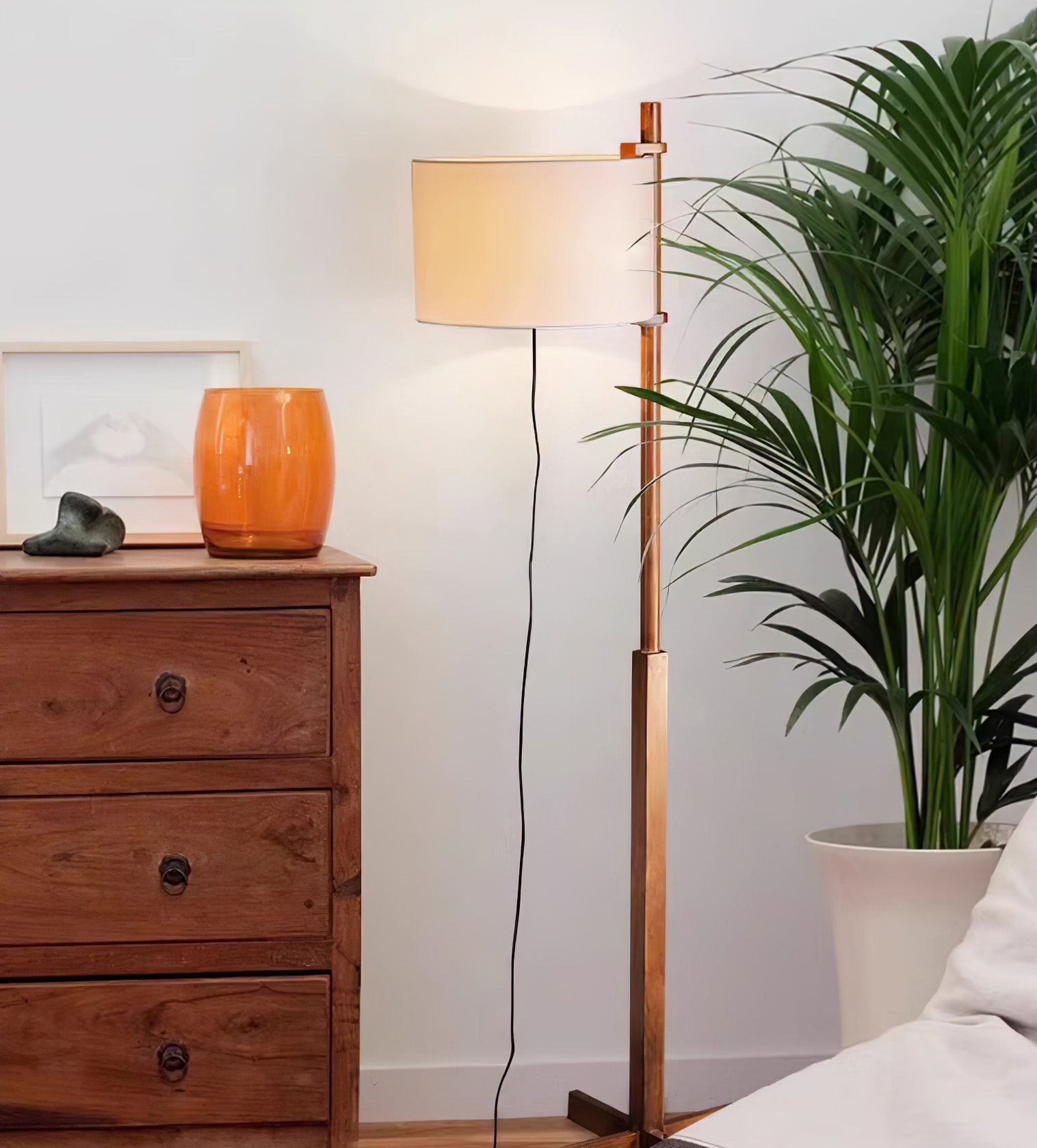 Minimalist Wooden Adjustable Floor Lamp - Cueteks