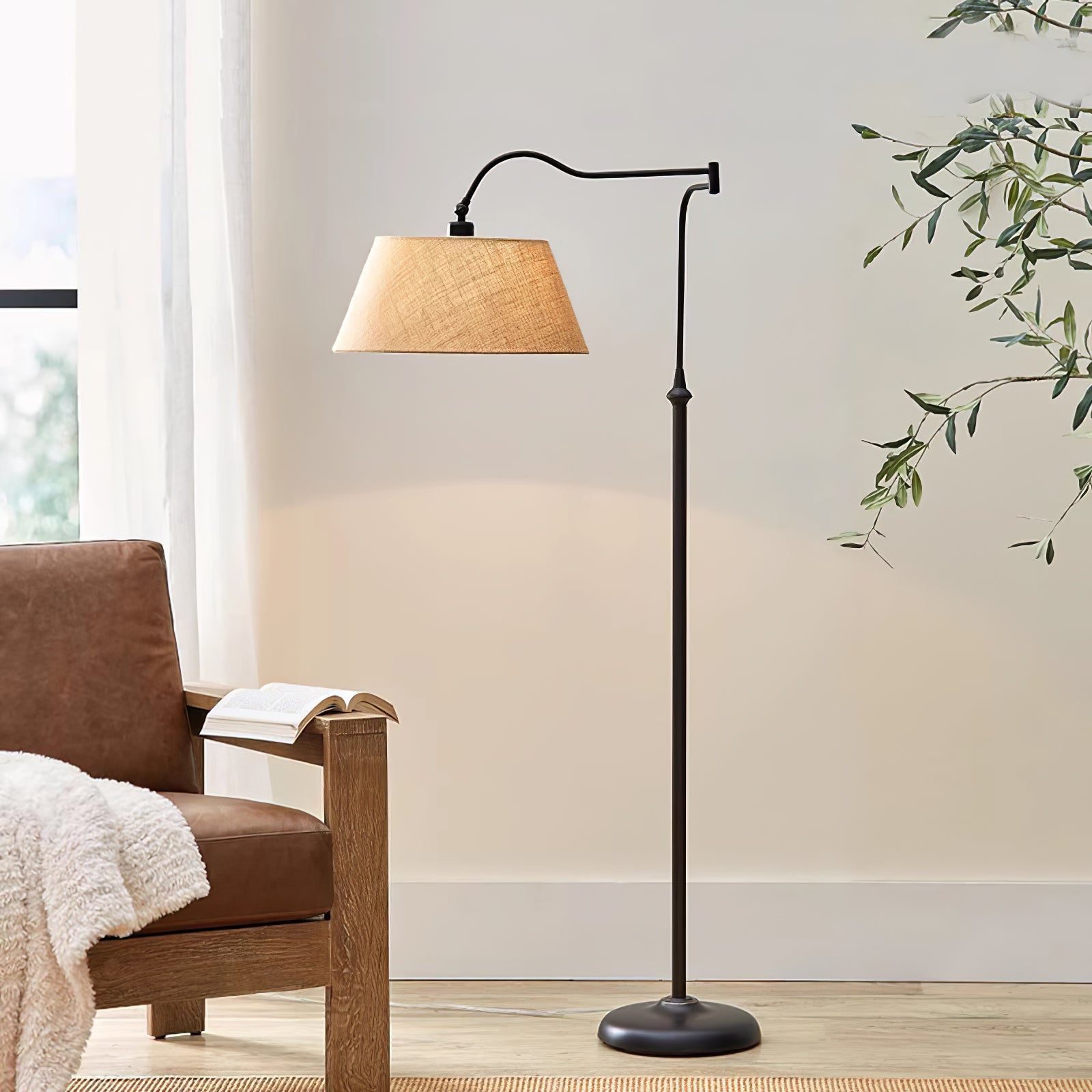 Adesso 3349-26 Rodeo Linen Floor Lamp - Cueteks