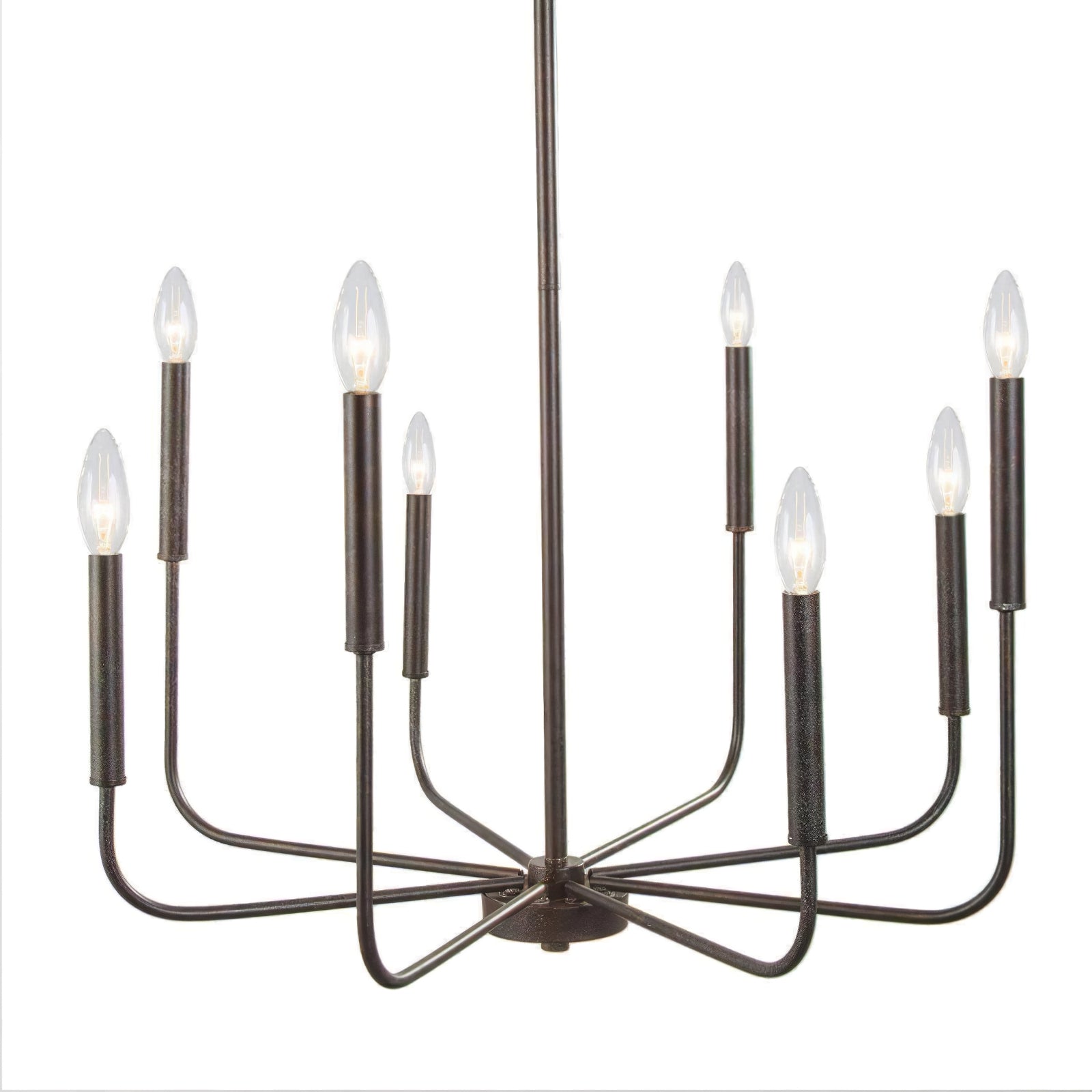 Modern Black Candlestick Chandelier - Cueteks