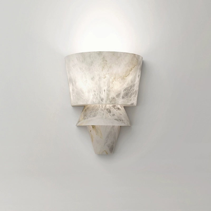 Geometric Alabaster Wall Lamp - Cueteks
