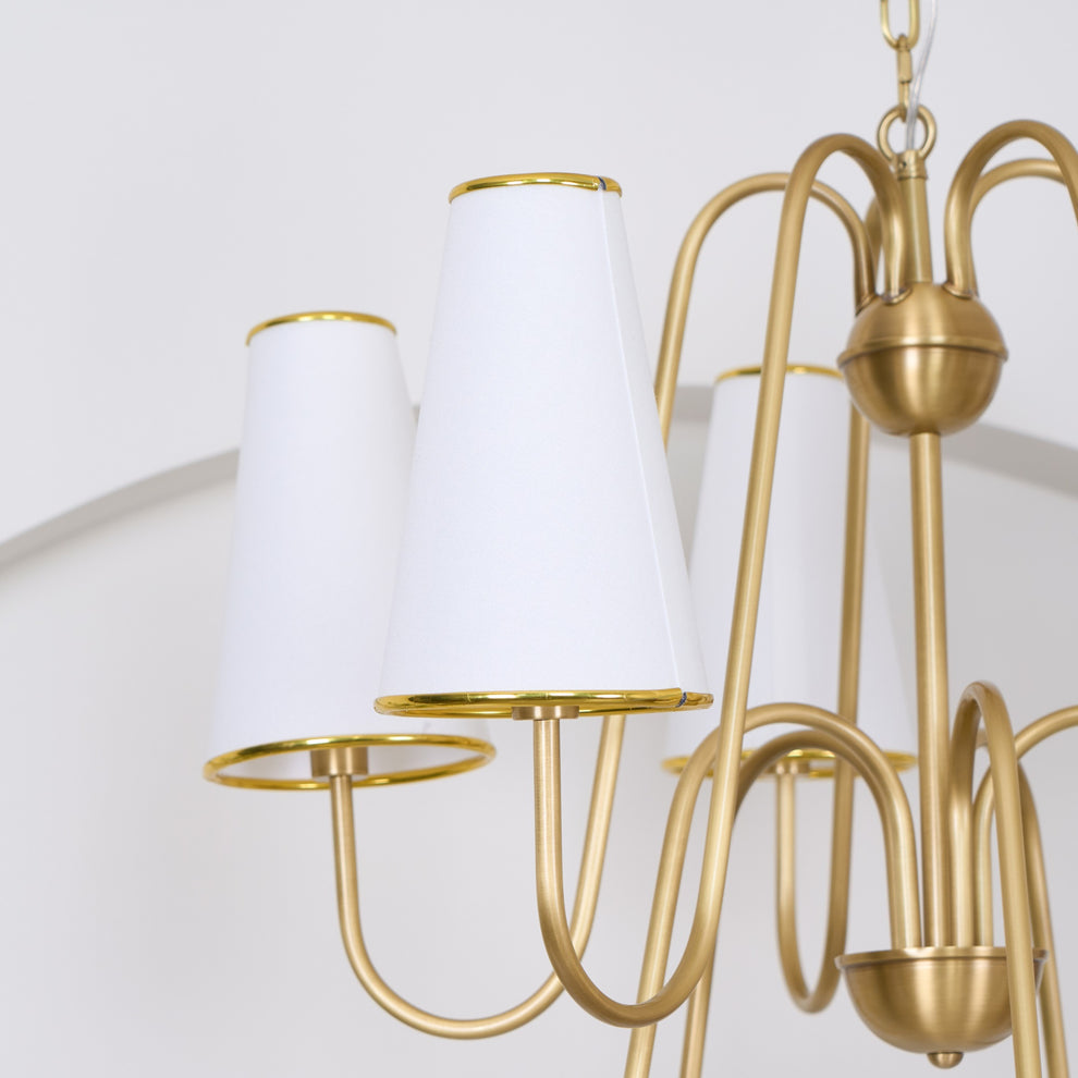 Gold Two-Tier Montreuil  Chandelier - Cueteks
