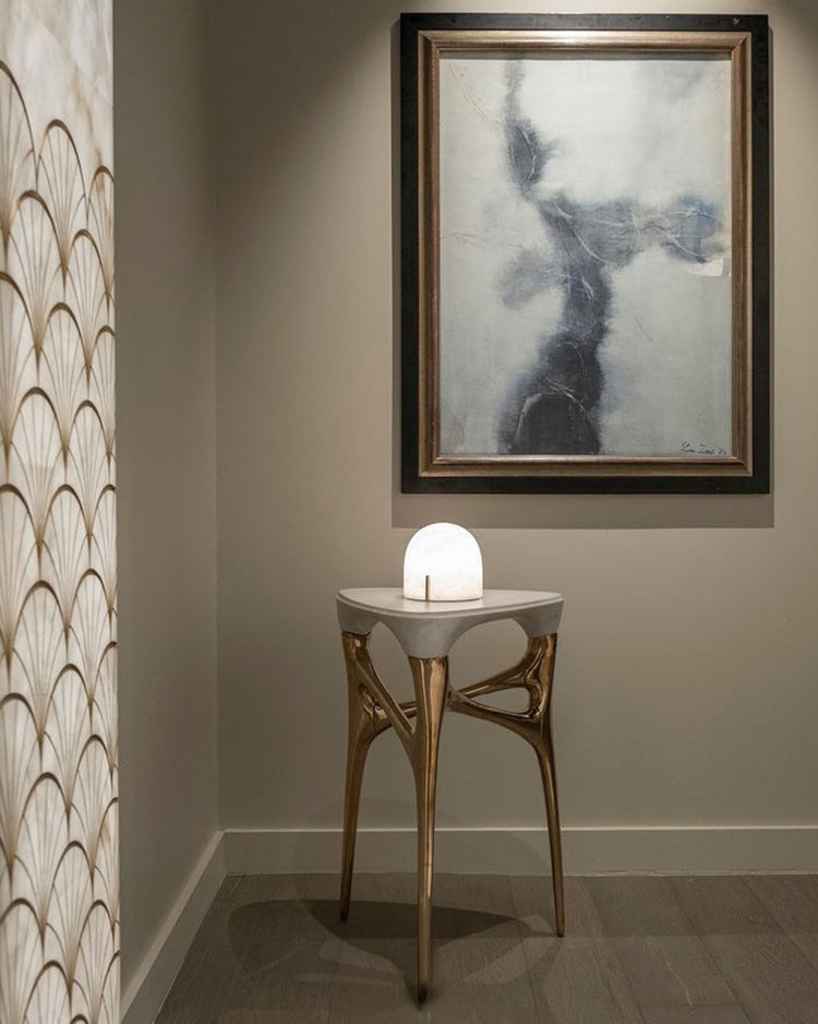 Handmade Alabaster Table Lamp - Cueteks