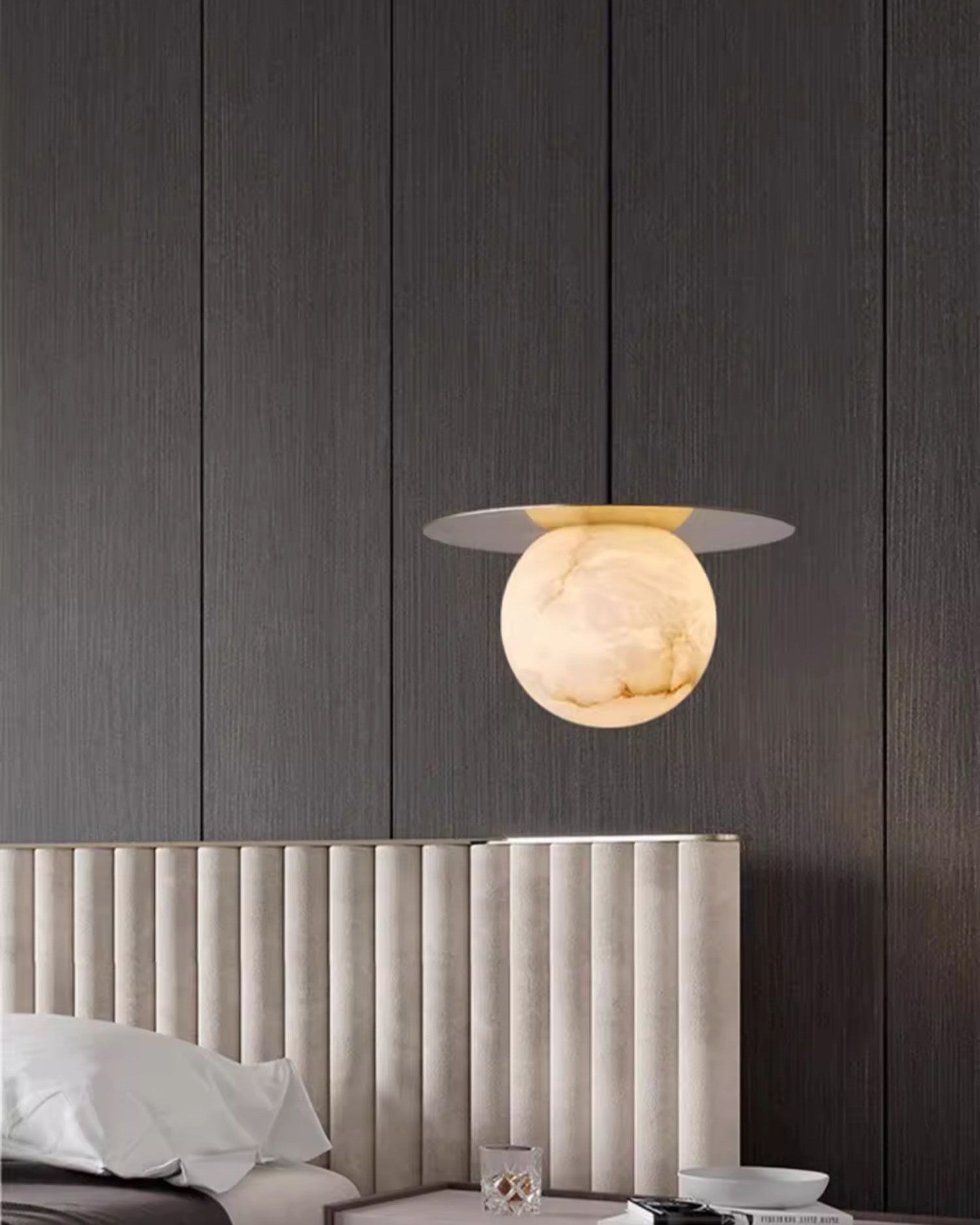 Disc Alabaster Pendant Light - Cueteks