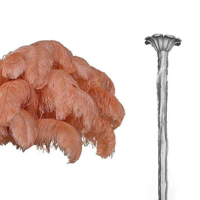Colorful Ostrich Feather Chandelier - Cueteks