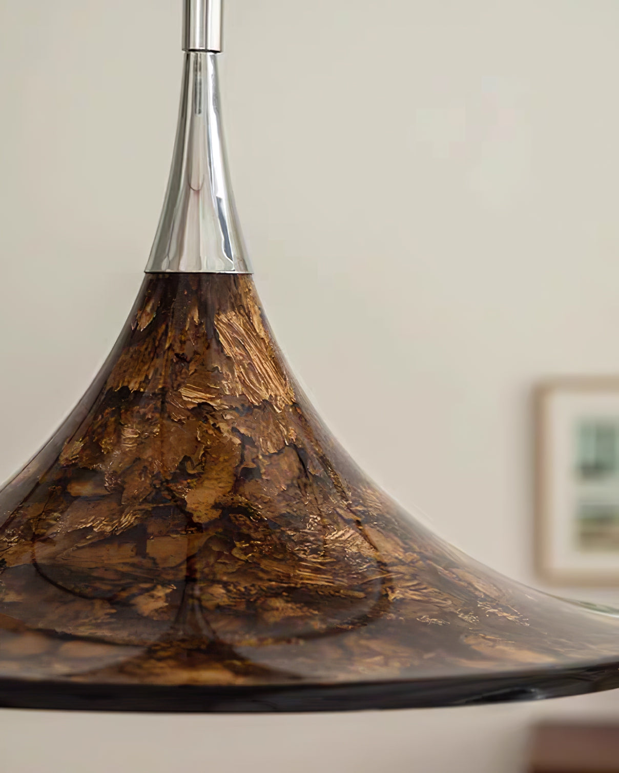 Vintage painted adjustable Pendant Light - Cueteks