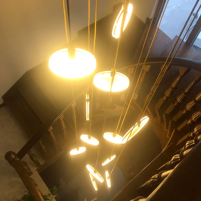 Tiered Alabaster Staircase Chandelier - Cueteks