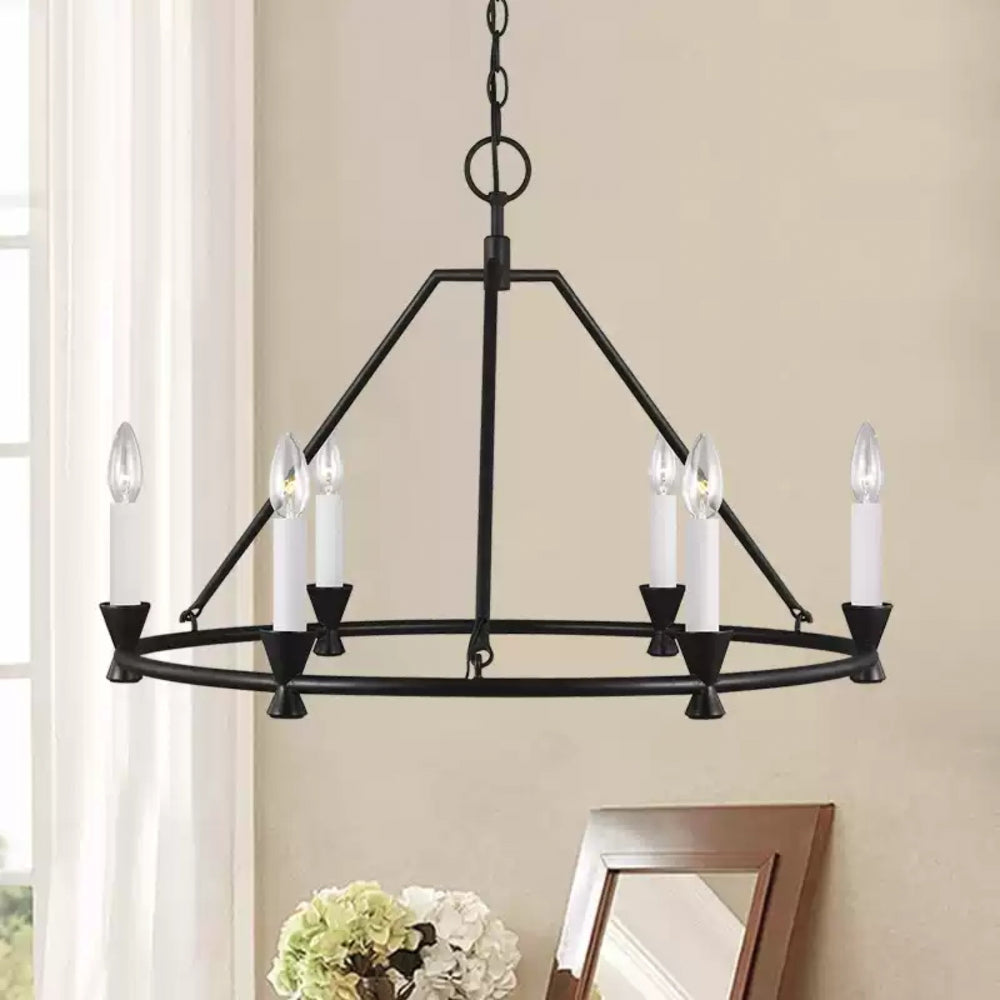 Minimalist Circular Keystone Chandelier - Cueteks