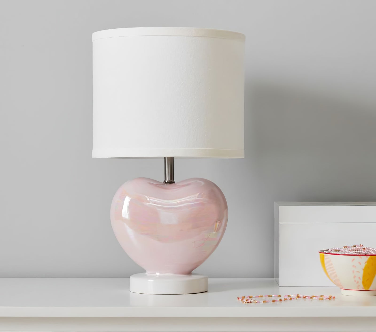 Pearlescent Heart Shape Table Lamp - Cueteks