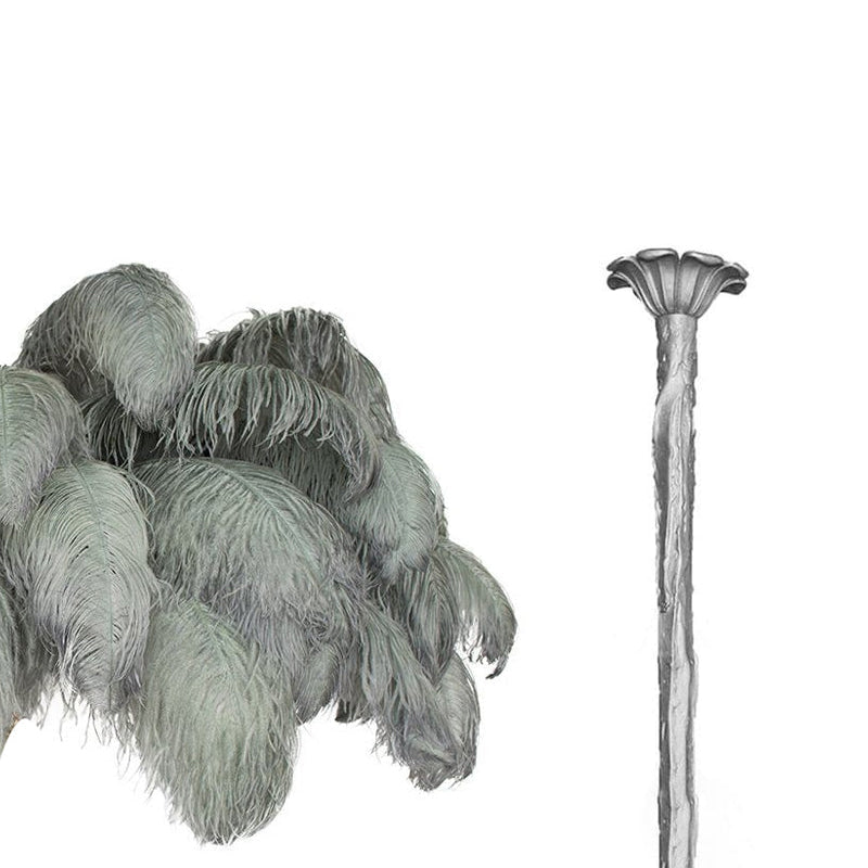 Colorful Ostrich Feather Chandelier - Cueteks