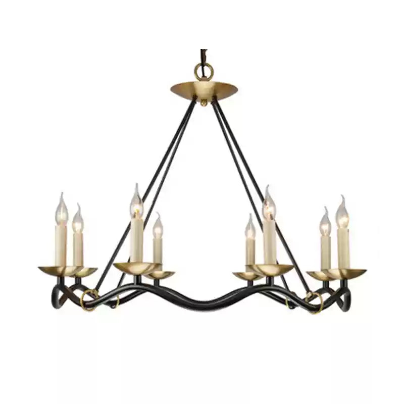 Wavy Arm Candle Chandelier - Cueteks