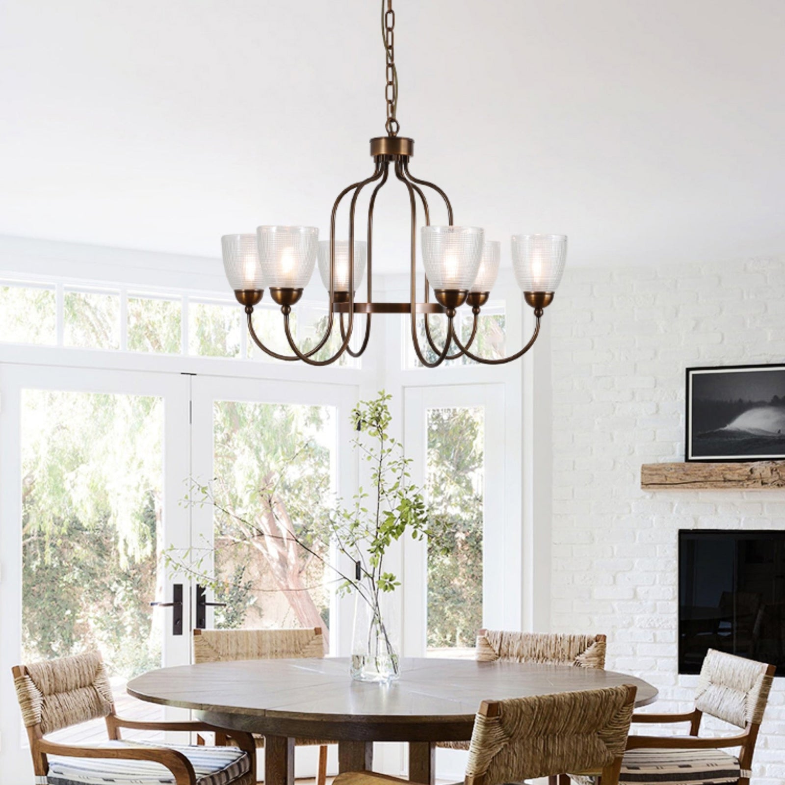Meruna 6-light chandelier - Cueteks