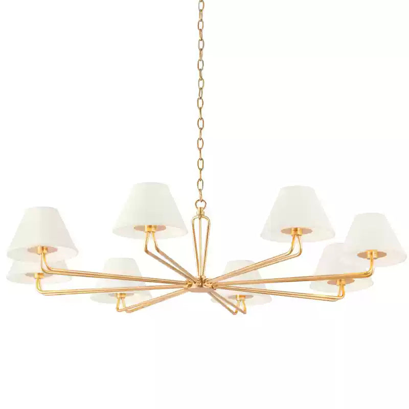 Iron Fabric Shade Chandelier - Cueteks