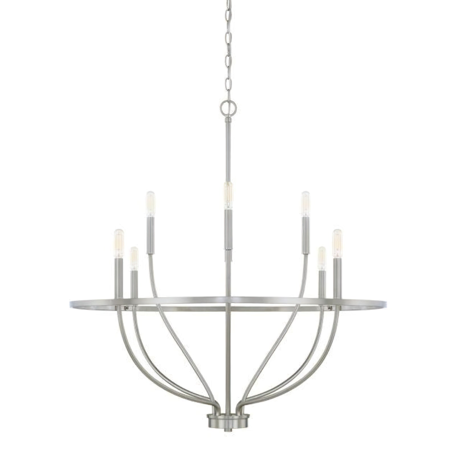 Modern Industrial 12-Light Cage Chandelier - Cueteks