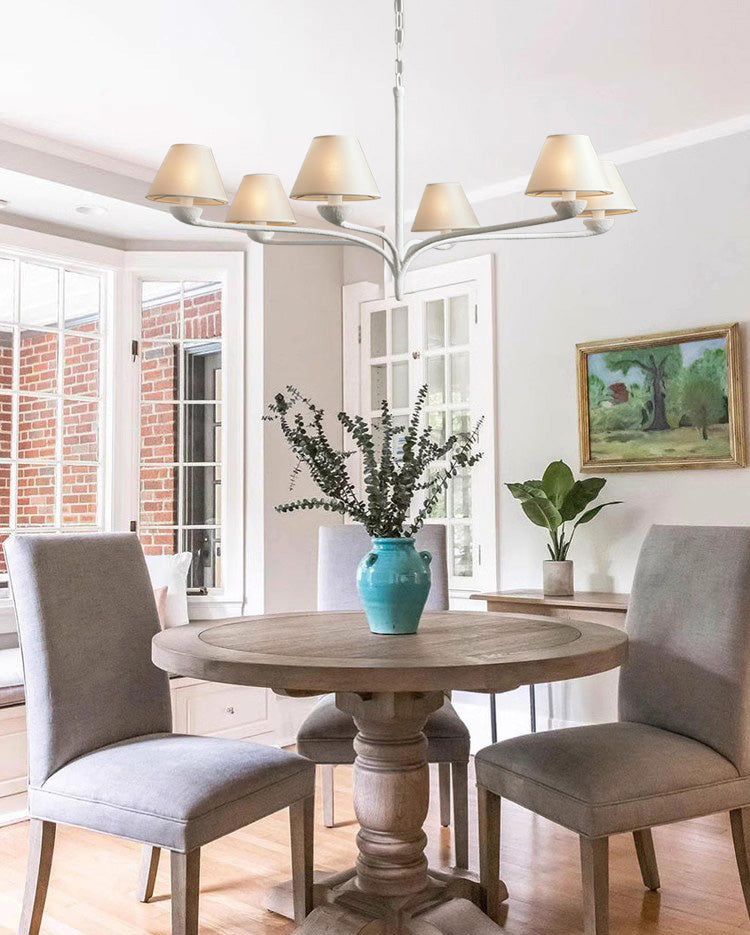 Dorsey Round 6-Light Chandelier - Cueteks