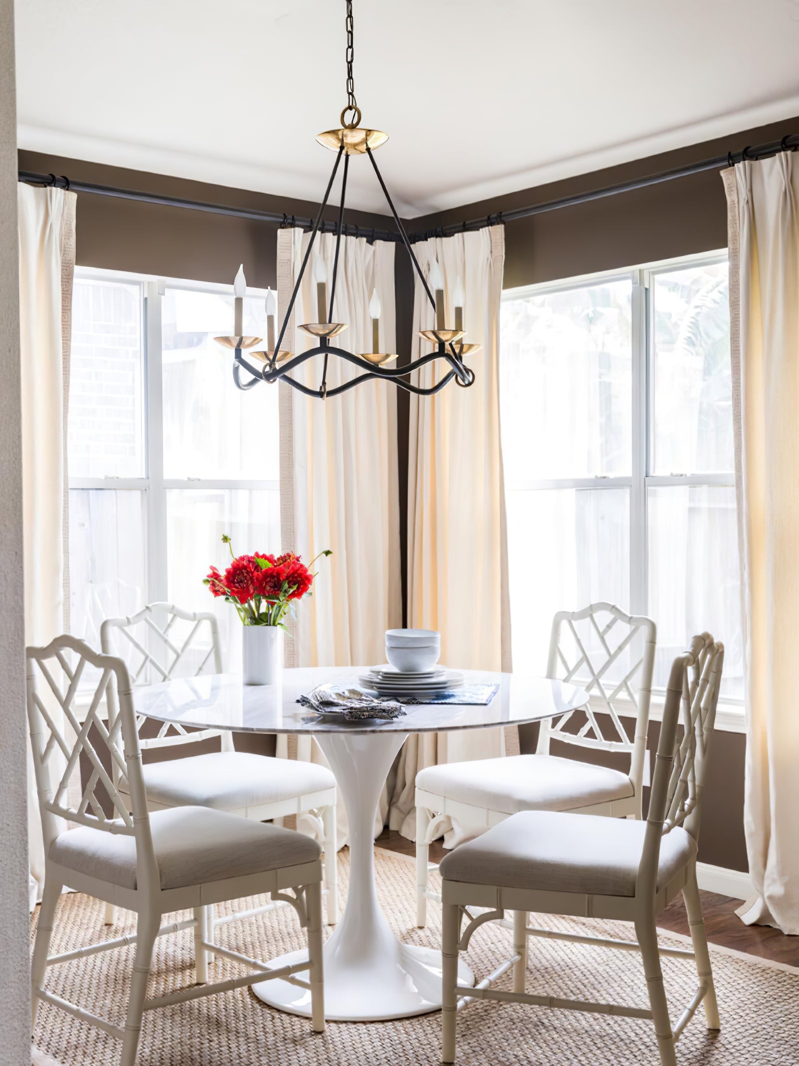 Wavy Arm Candle Chandelier - Cueteks