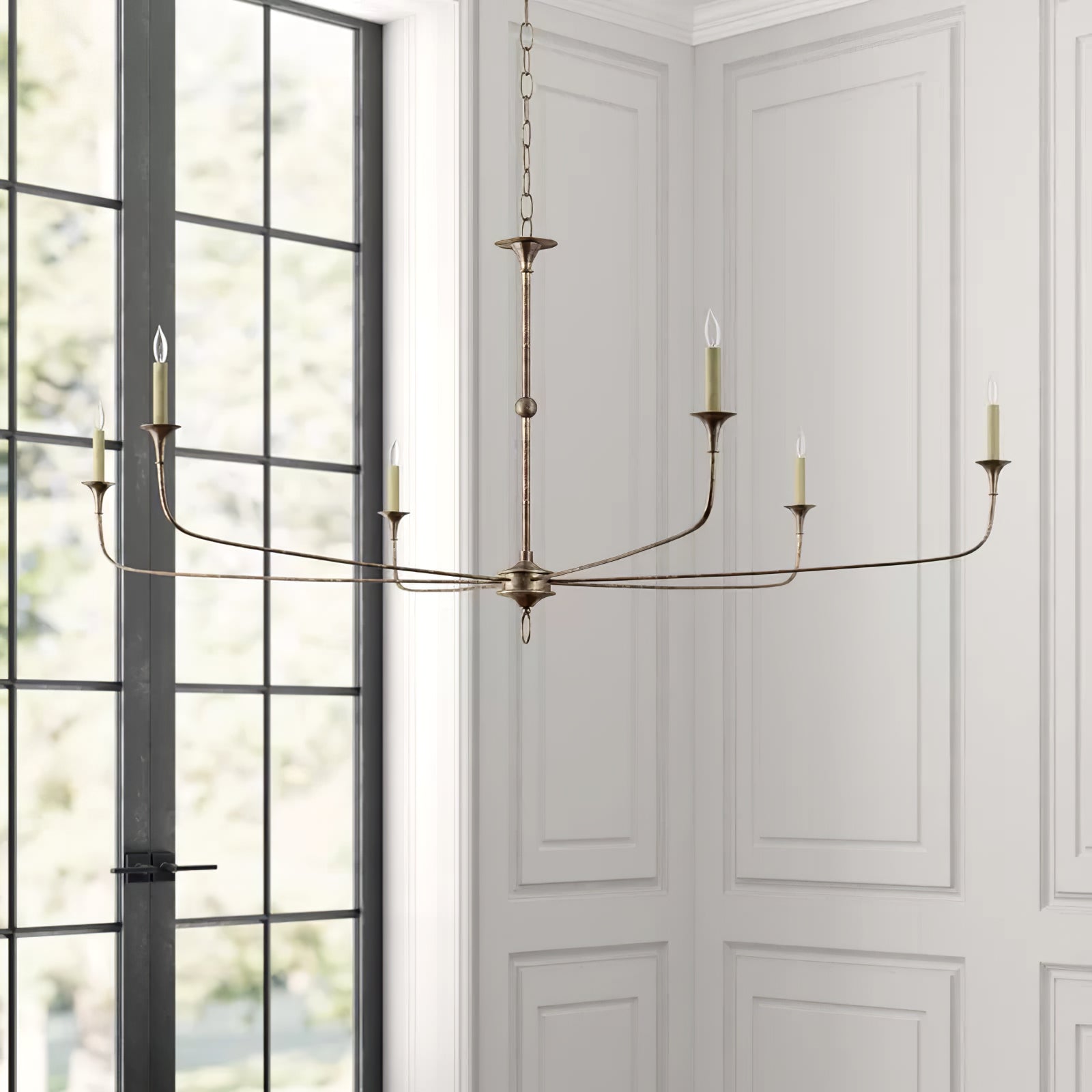 Elongated  Antique Chandelier - Cueteks
