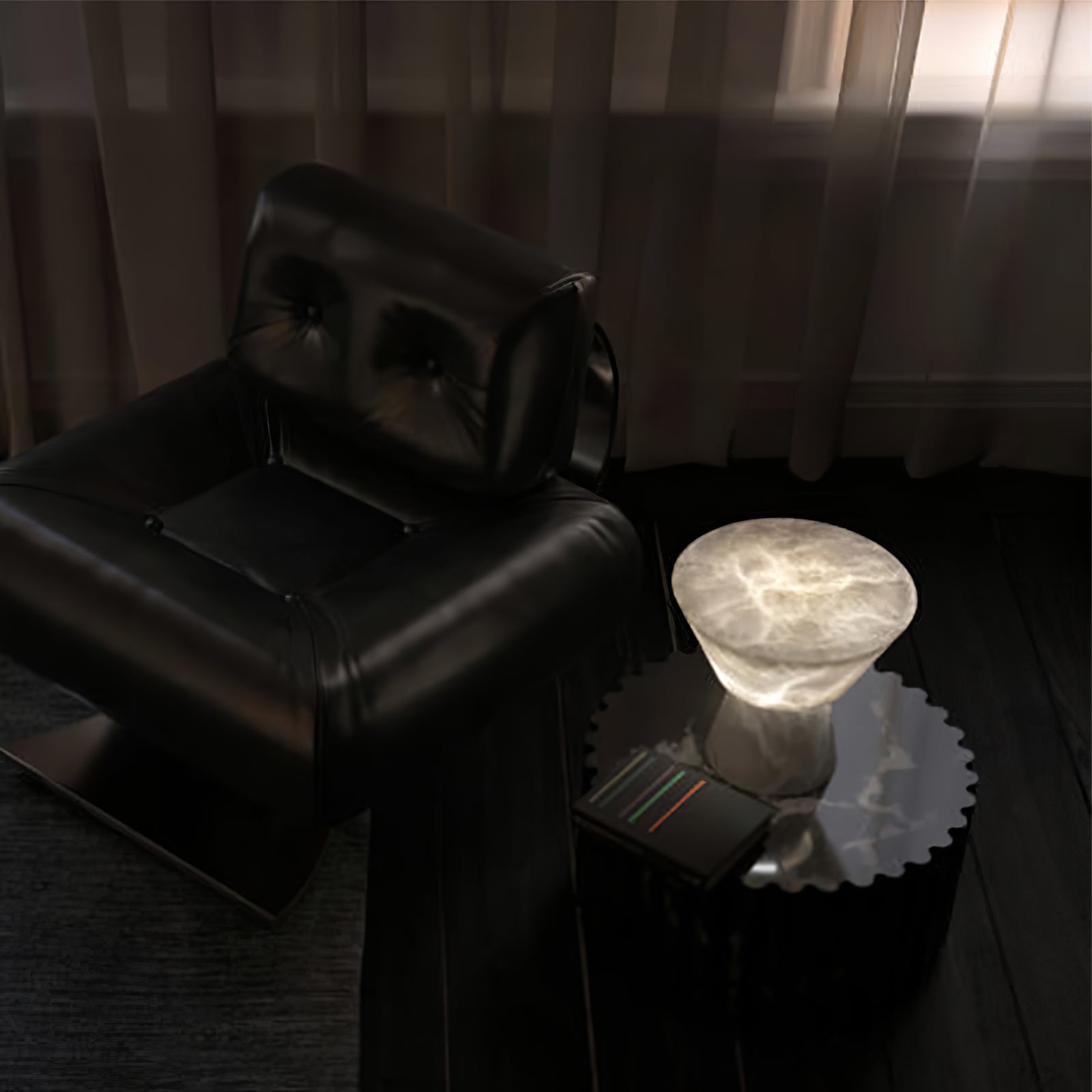 Conical Alabaster Table Lamp - Cueteks