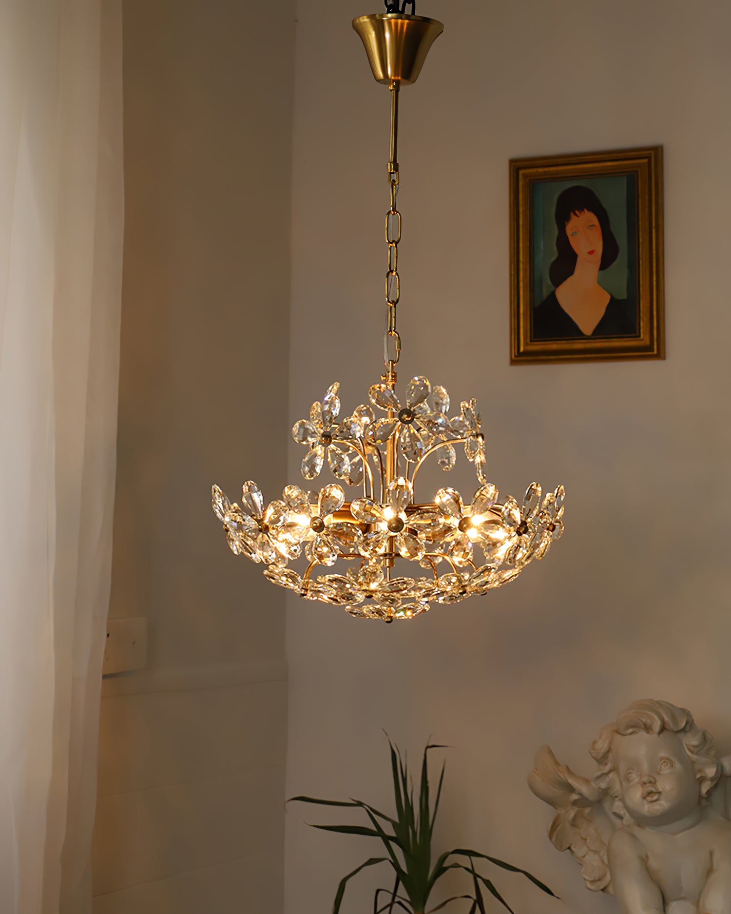 Blossom Crystal Flower Chandelier - Cueteks