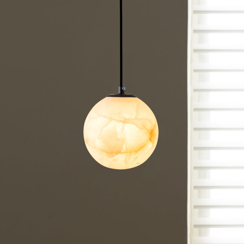 Amber Alabaster Globe Pendant Light - Cueteks